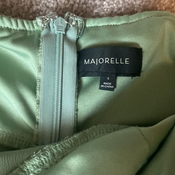 Revole MAJORELLE Farren Ruched Sage Mini Dress Small - Picture 8 of 9